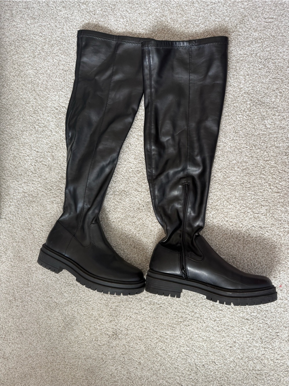 Black Over the knee  Chunky Sole Boots 8.5 WOMENS Going out Boot